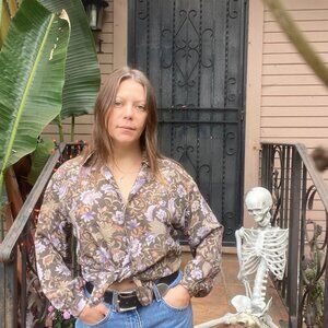 Vintage Floral Button Down